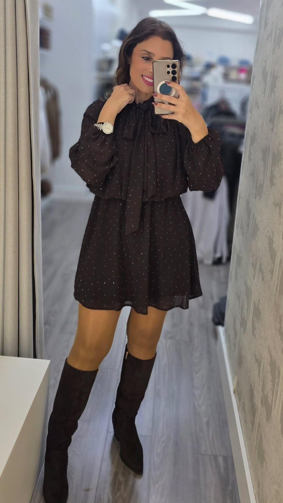 Vestido com brilhos
